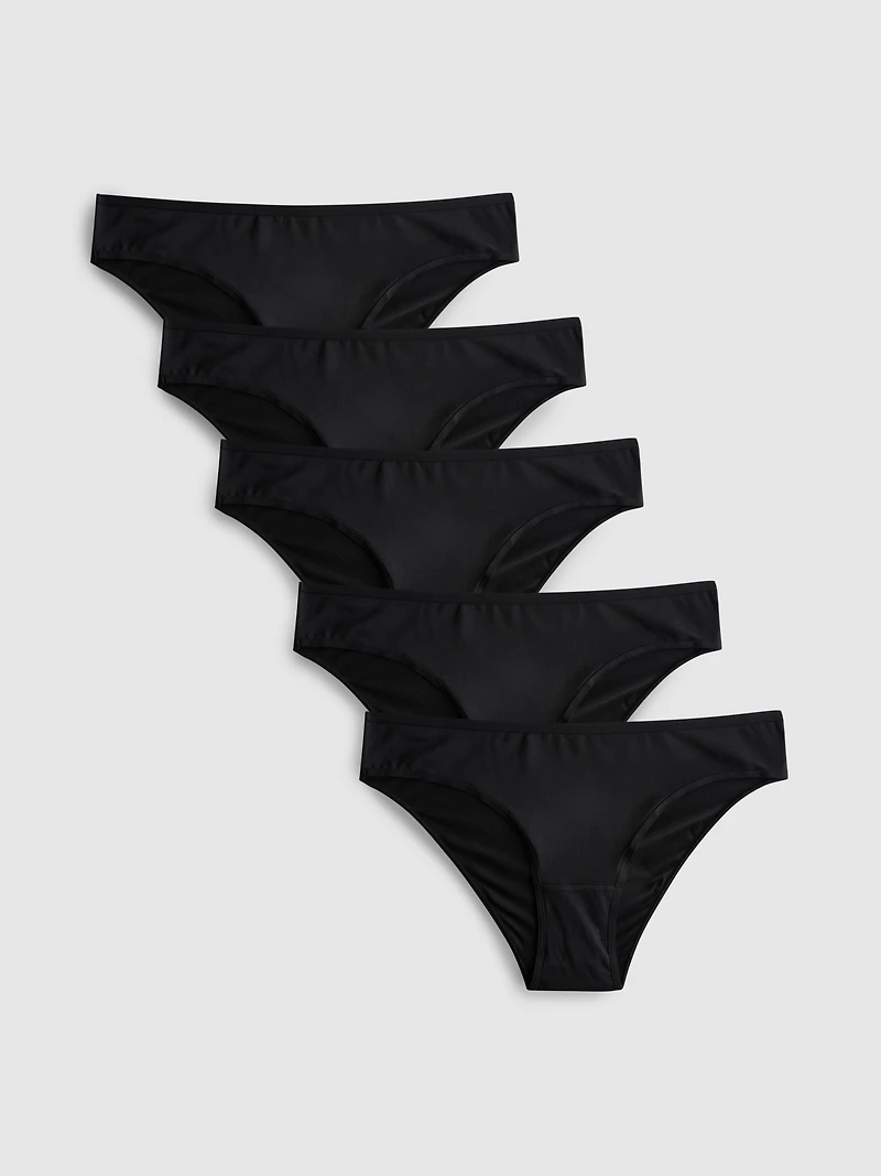 5pk Microfiber Brazilian Briefs