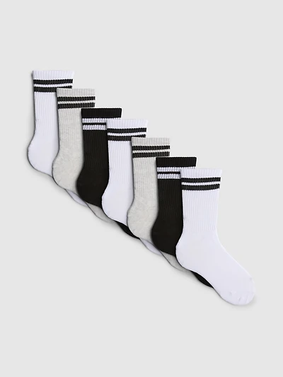 7pk Ribbed Sports Socks