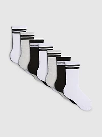 7pk Ribbed Sports Socks