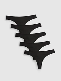 5-Pack Microfiber Thongs
