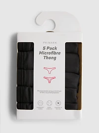 5-Pack Microfiber Thongs