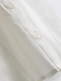 Cropped Fitted Short-Sleeve Shirt