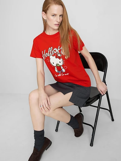 Hello Kitty Cotton Relaxed Strawberry Tee