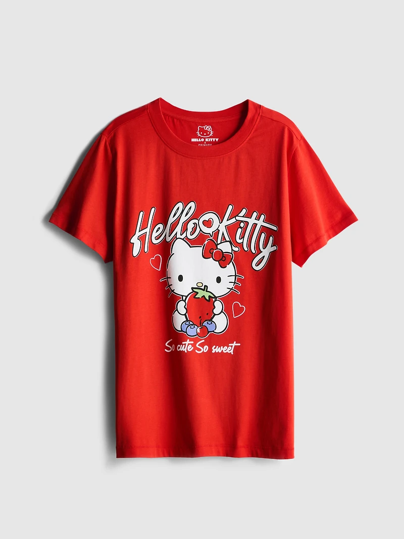 Hello Kitty Cotton Relaxed Strawberry Tee