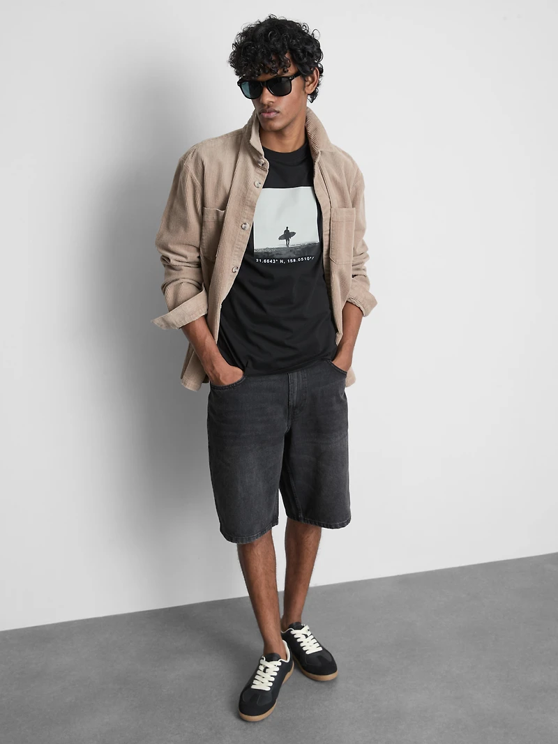 Surfer Photo Graphic T-Shirt