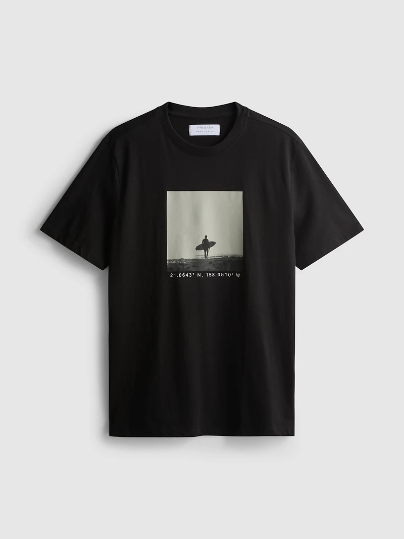 Surfer Photo Graphic T-Shirt
