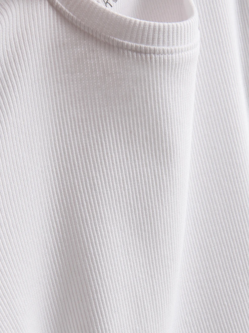 1.5-8yrs | Ribbed Lettuce Trim T-Shirt