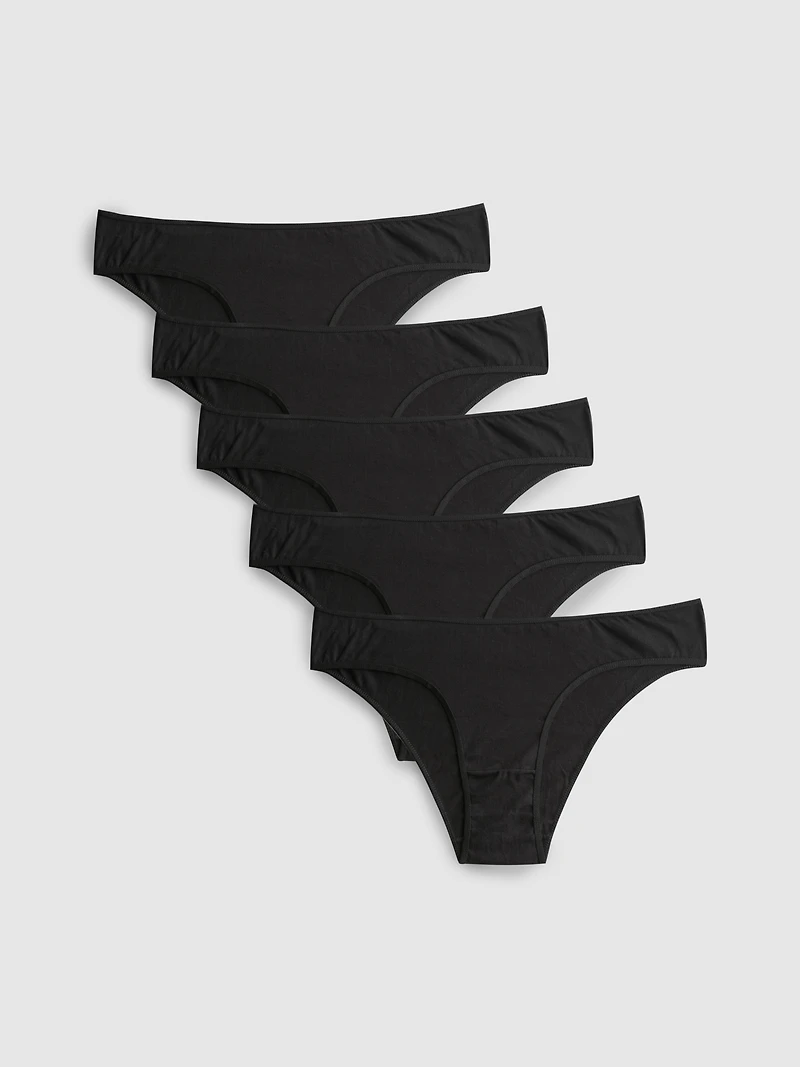 5-Pack Cotton Brazilian Briefs