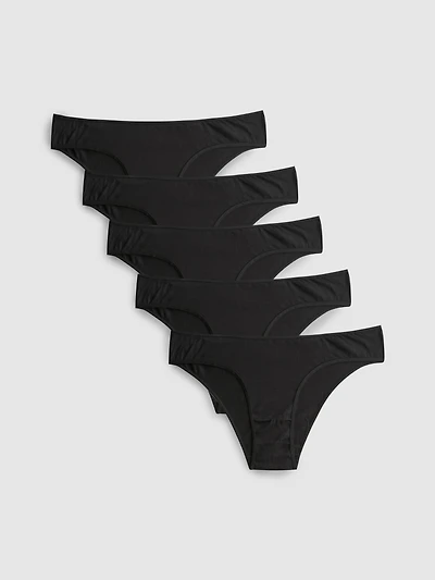 5-Pack Cotton Brazilian Briefs
