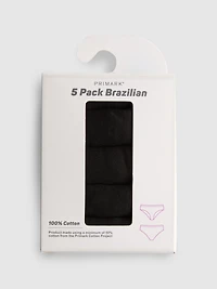5-Pack Cotton Brazilian Briefs