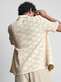 Checkerboard Crochet Shirt