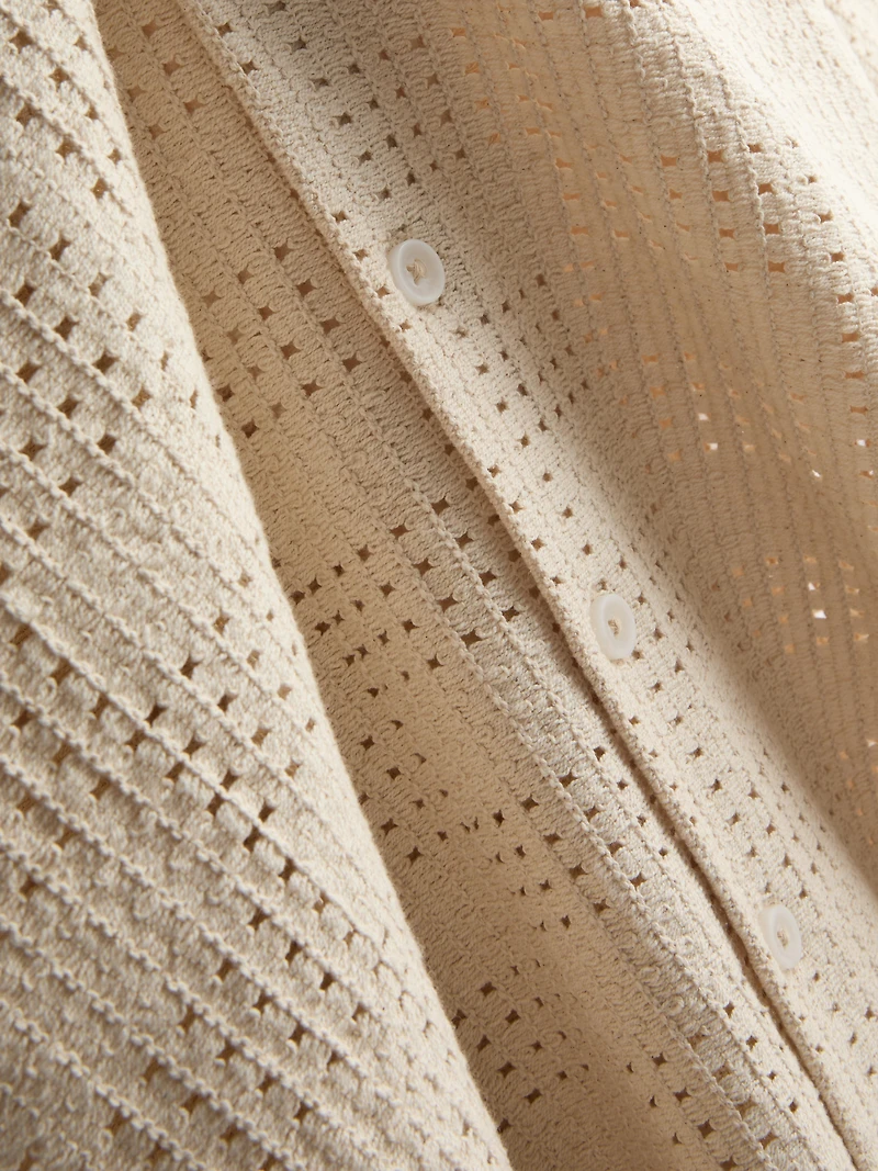 Checkerboard Crochet Shirt