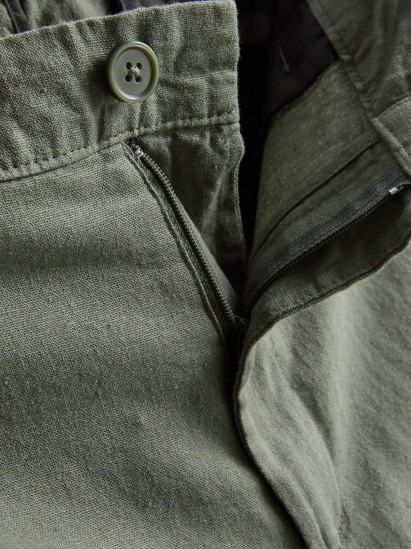 The Edit Linen Blend Relaxed Pants