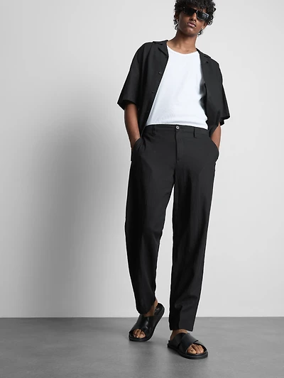 The Edit Linen Blend Relaxed Pants