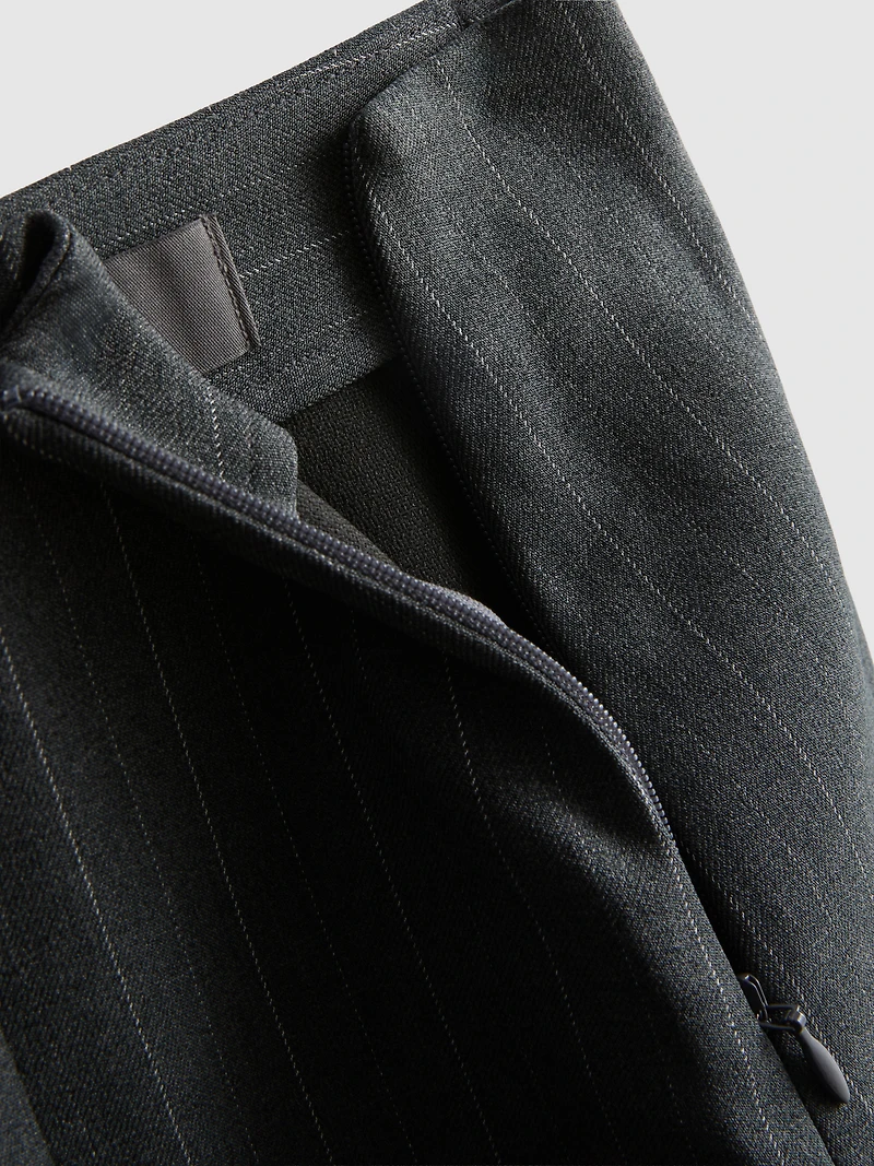 Pinstripe A-Line Mini Skirt