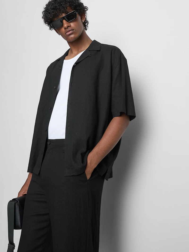 The Edit Relaxed Linen Blend Shirt