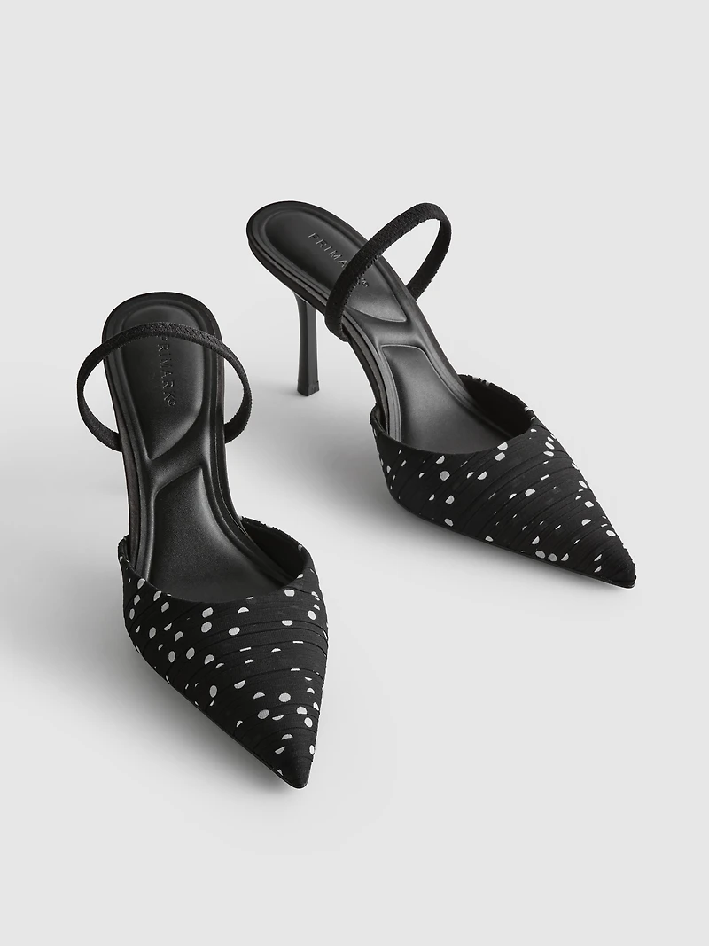 Polka Dot Pointed Pumps
