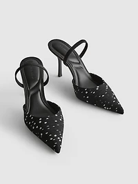 Polka Dot Pointed Pumps