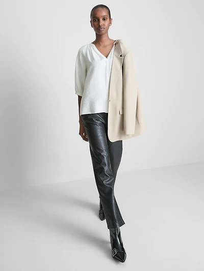 3/4 Sleeve V-Neck Blouse