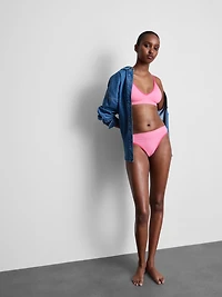 Seamless Padded Triangle Bra and Thong Set