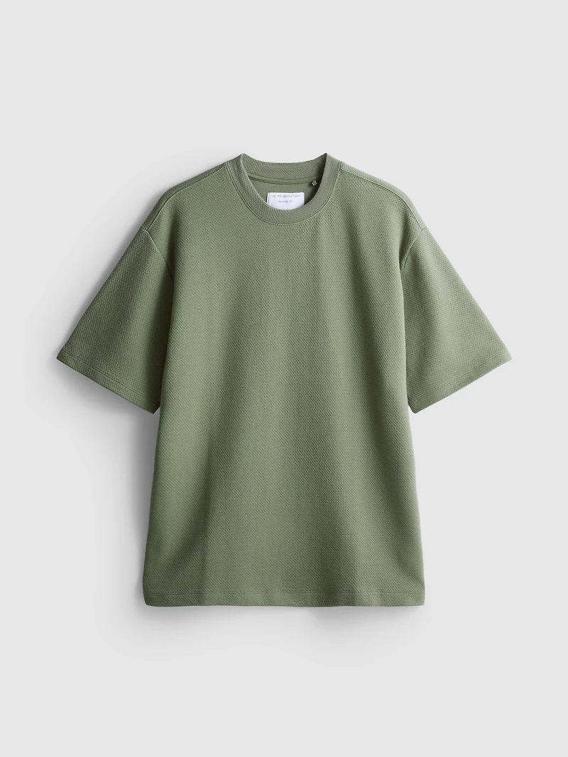 The Edit Textured Cotton T-Shirt
