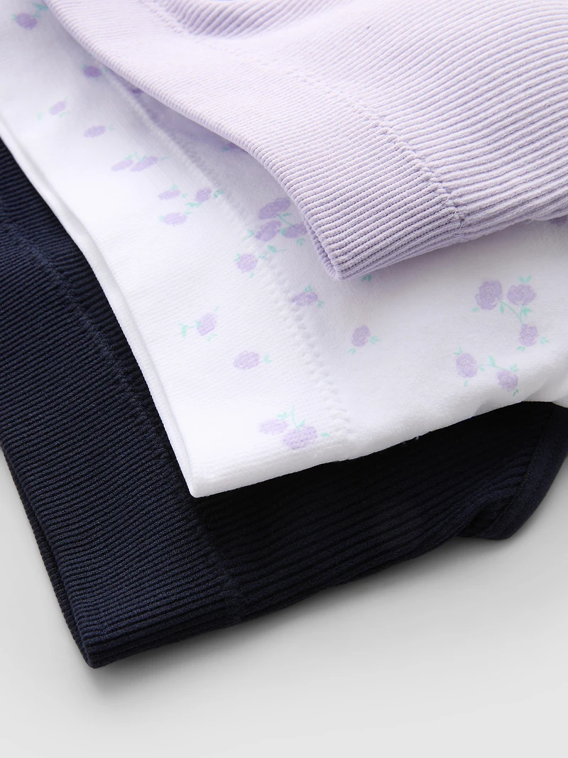 3pk Seamless Lace Trim Bralettes