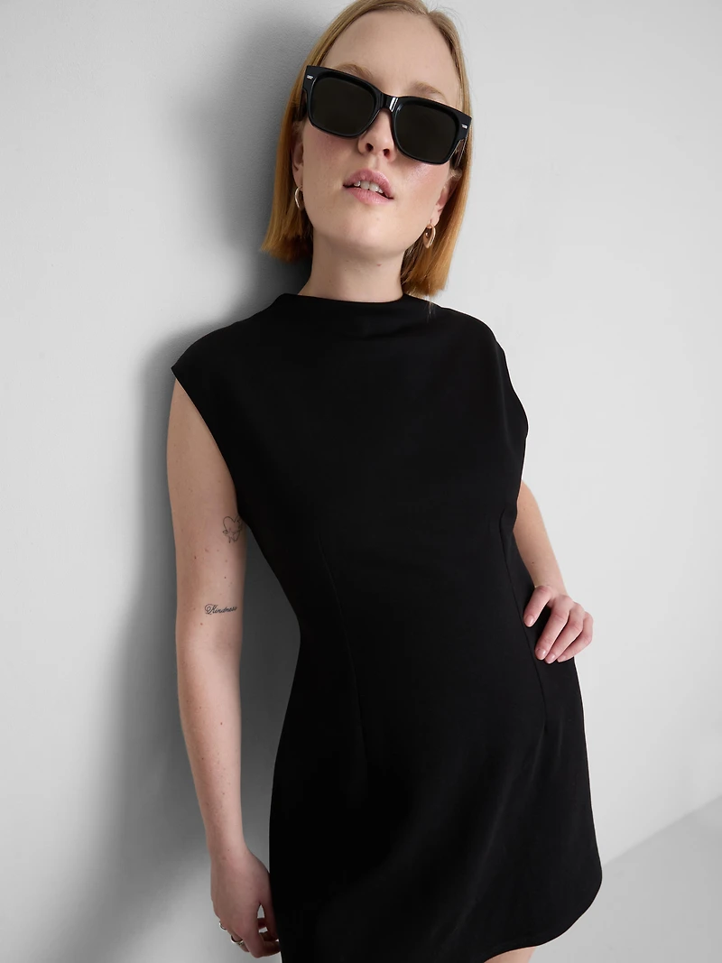 Cap Sleeve Sculpted Mini Dress