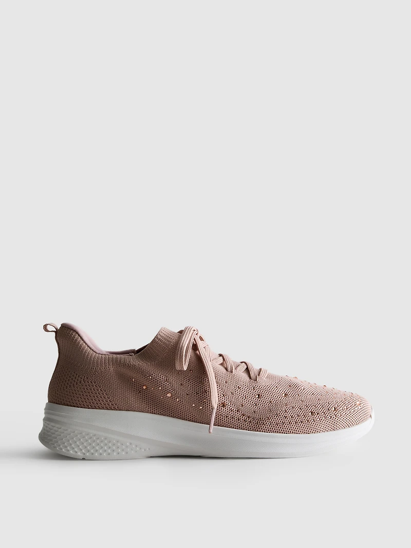 Diamante Detail Slip-On Sneakers