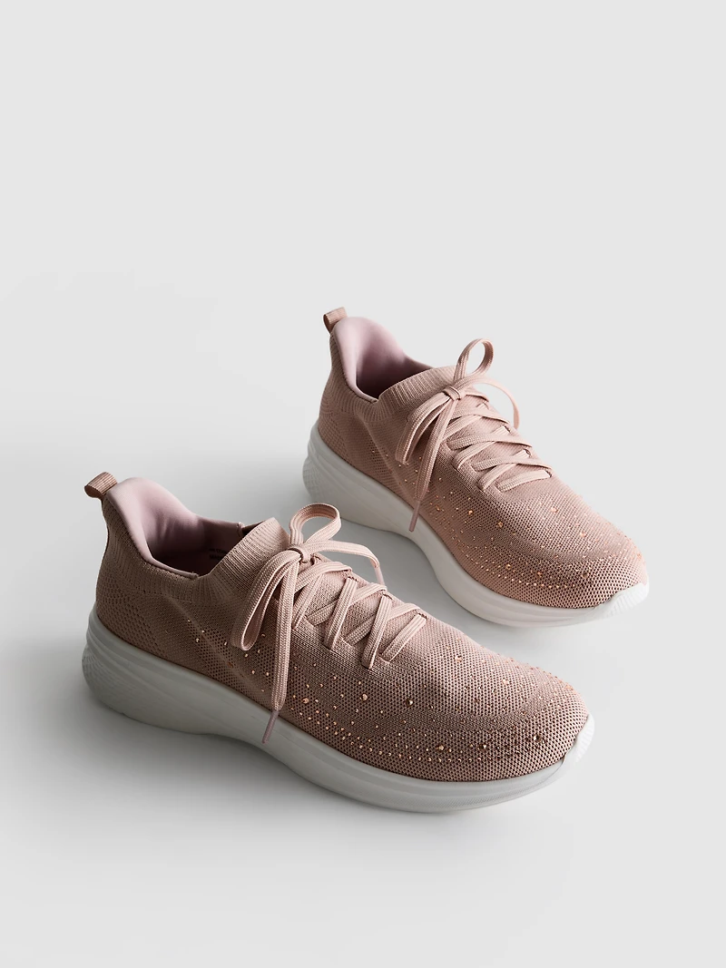 Diamante Detail Slip-On Sneakers