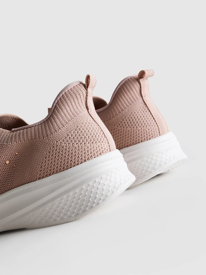 Diamante Detail Slip-On Sneakers