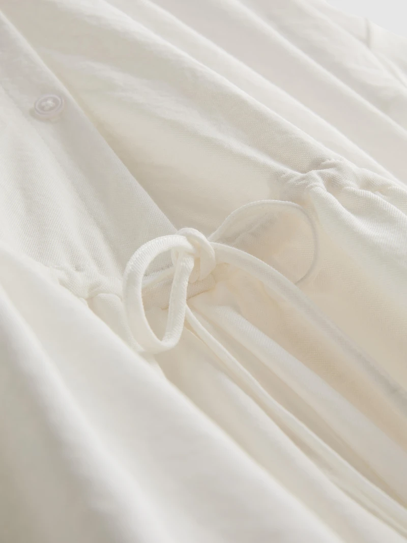 Short-Sleeve Tiered Mini Dress