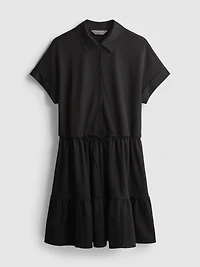 Short-Sleeve Tiered Mini Dress