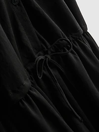 Short-Sleeve Tiered Mini Dress