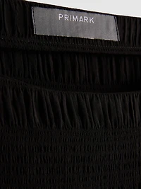 Shirred Boat Neck Long Sleeve Top