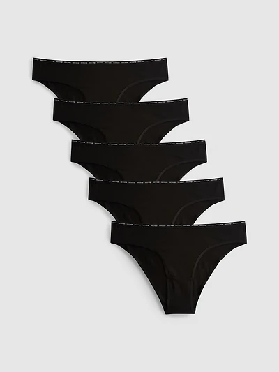 5pk Love To Lounge Cotton Rich Brazilian Briefs