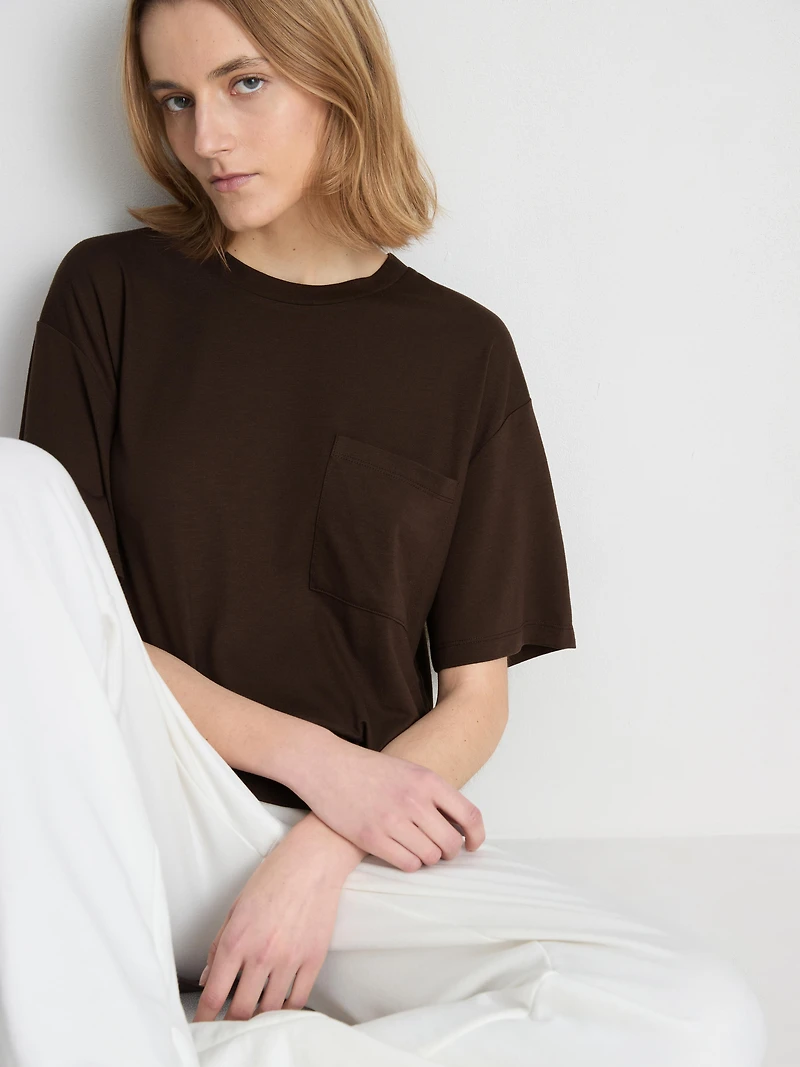 Crew Neck Longline Tee