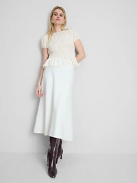 Shirred Short-Sleeve Top