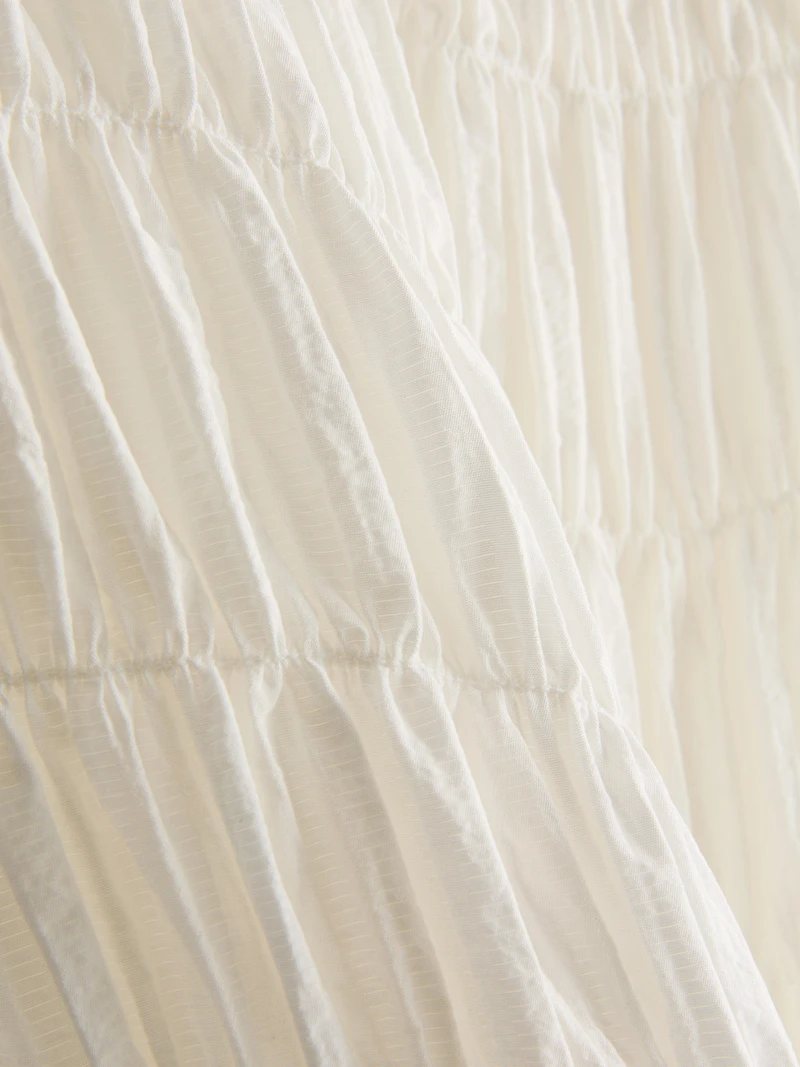 Shirred Short-Sleeve Top