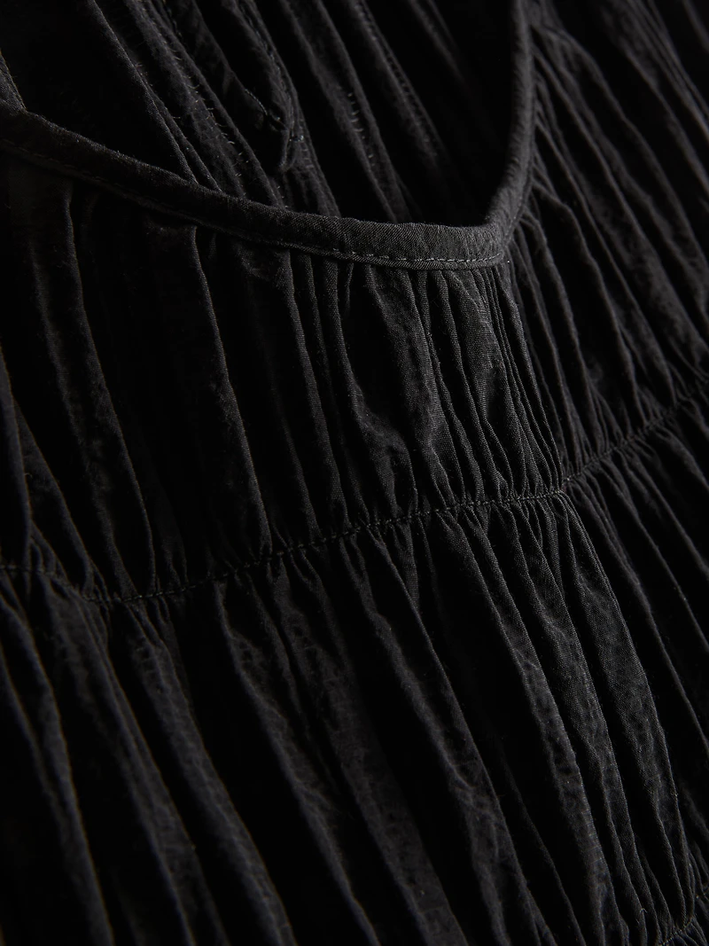 Shirred Short-Sleeve Top