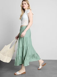 Tiered Maxi Skirt