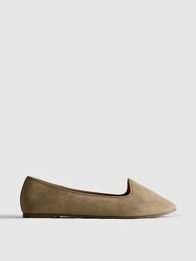 Suede Ballet Flats