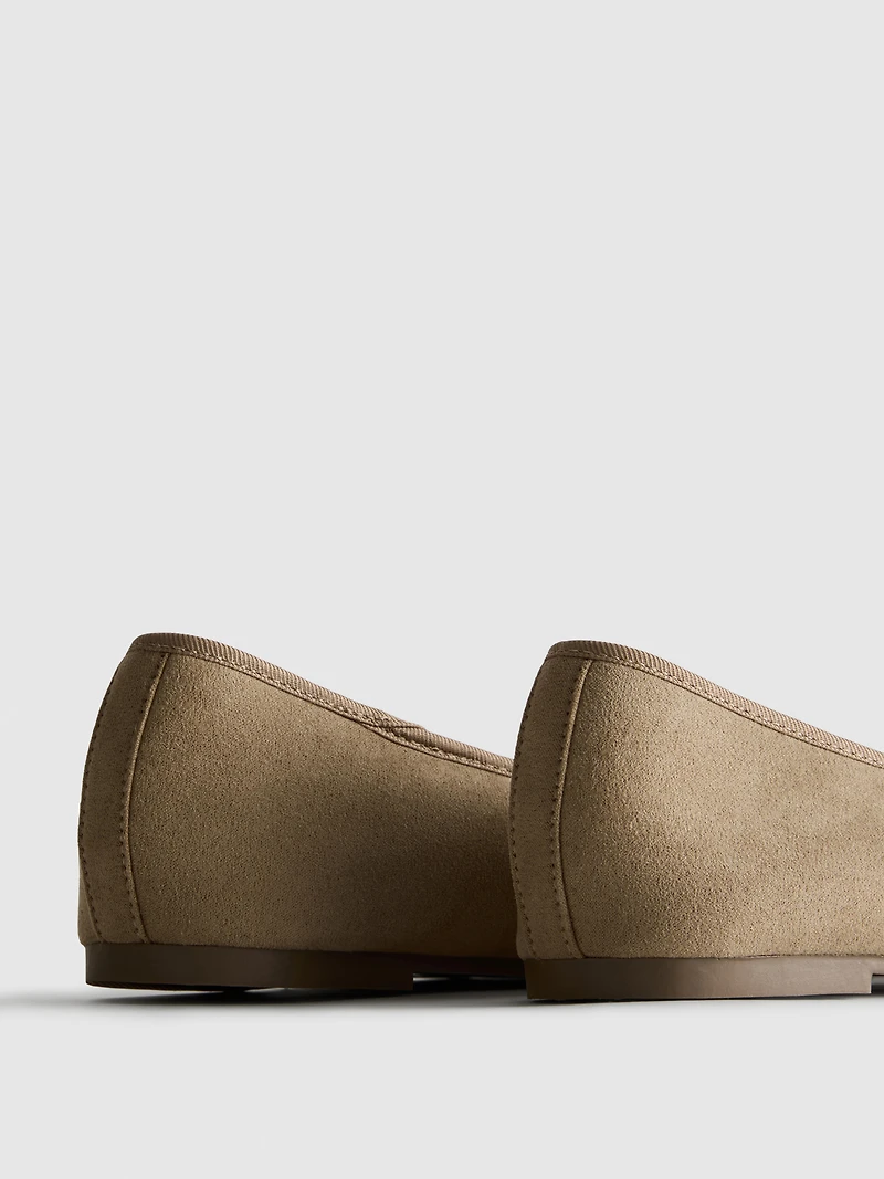 Suede Ballet Flats