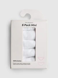 5pk Pure Cotton Mini Briefs