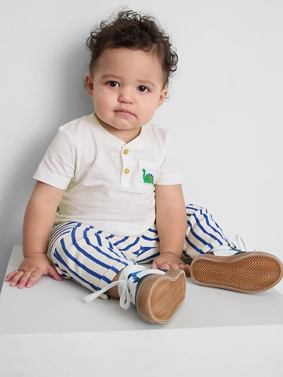 0-36mths | Waffle-Textured T-Shirt and Pants Set