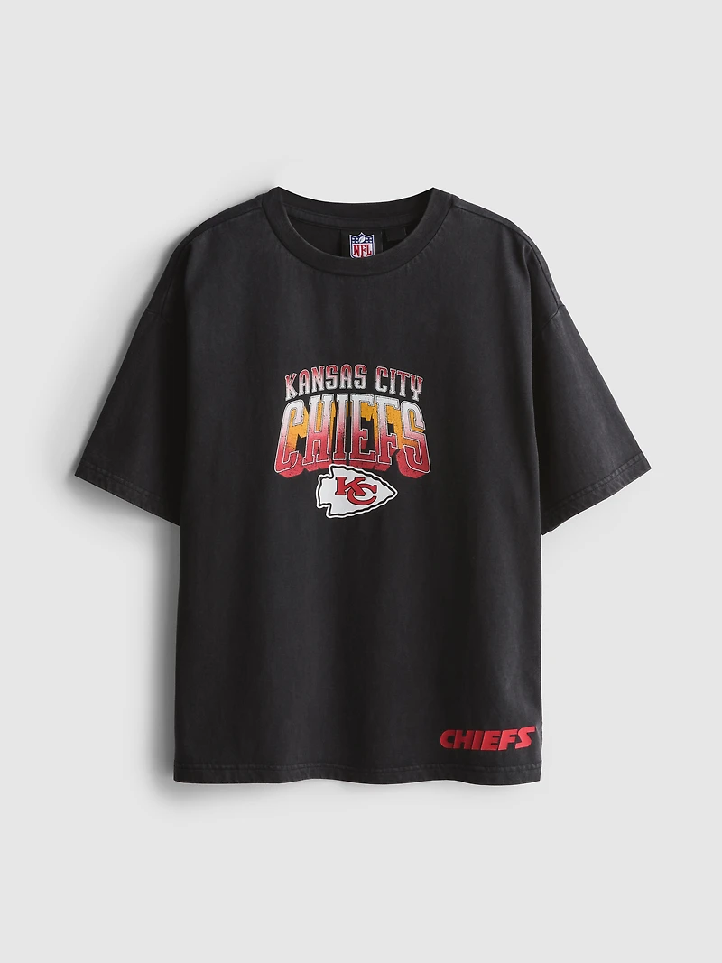 7-15yrs | NFL Kansas City Chiefs Acid Wash T-Shirt