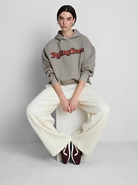 The Rolling Stones Cotton Rich Washed Oversized Hoodie