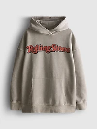 The Rolling Stones Cotton Rich Washed Oversized Hoodie
