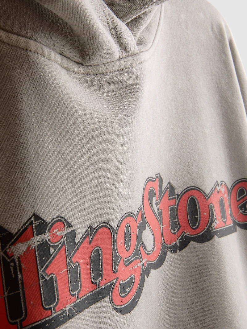 The Rolling Stones Cotton Rich Washed Oversized Hoodie