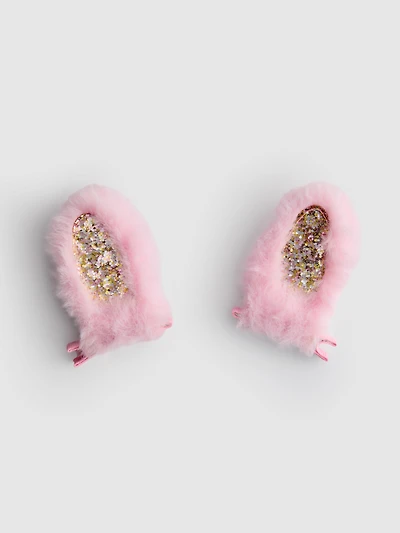 2pk Bunny Ear Hair Clips