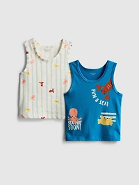 0-36mths | 2pk Sealife Graphic Tanks
